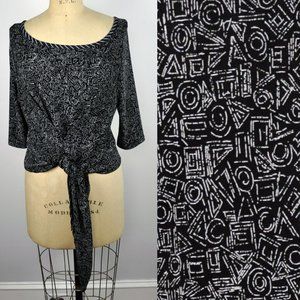 Vintage Koos Van Den Akker Stretch Tiewaist Top